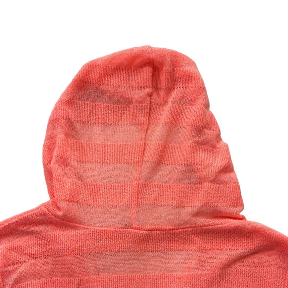 Miss Me Womens Sz Medium Bright Coral 3/4 Sleeve Knit Hooded Lightweight Sweater - Picture 9 of 16